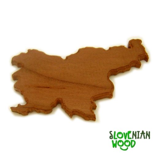 Door plate in the form of the country of Slovenia. Massive wood of local origin.